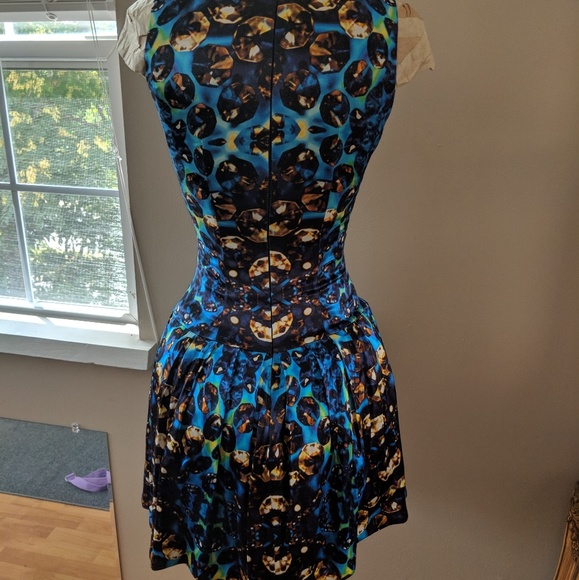 Kaleidoscope print Satin drop-waist dress by ASOS - Picture 3 of 6